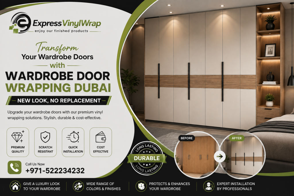 wardrobe door wrapping Dubai