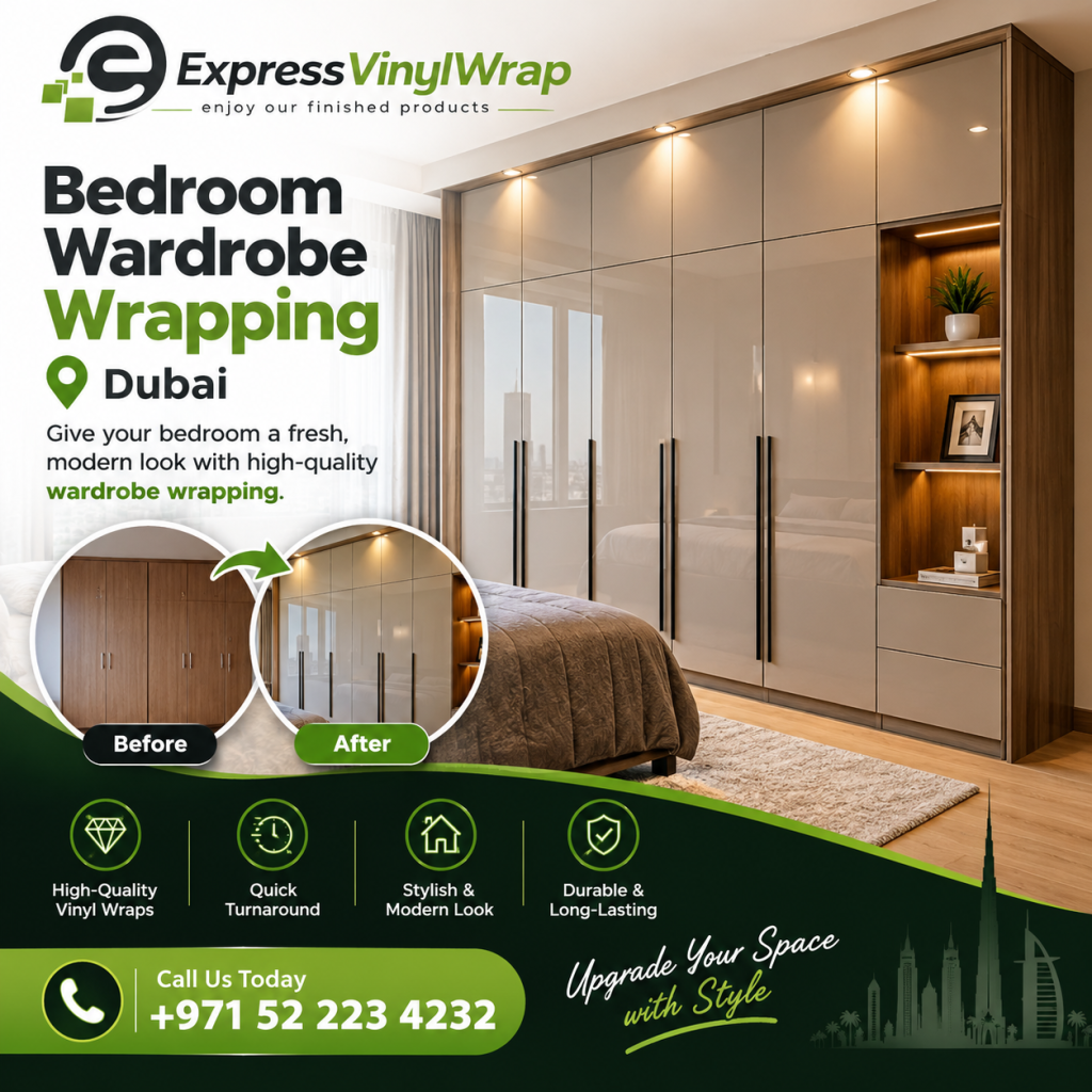 Refresh Your Bedroom with Stylish Wardrobe Wrapping Dubai