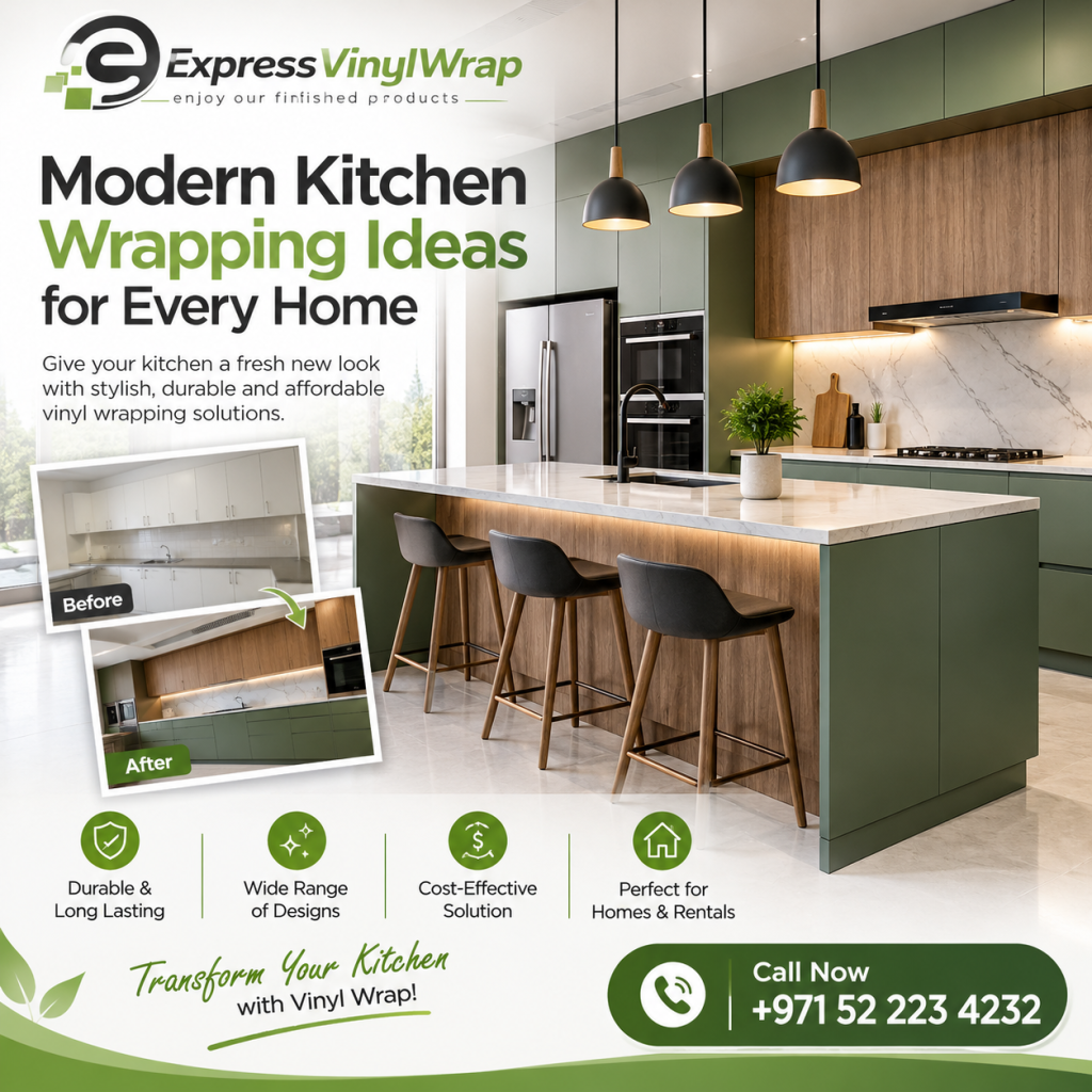 Modern Kitchen Wrapping Ideas for Every Home in Abu Dhabi