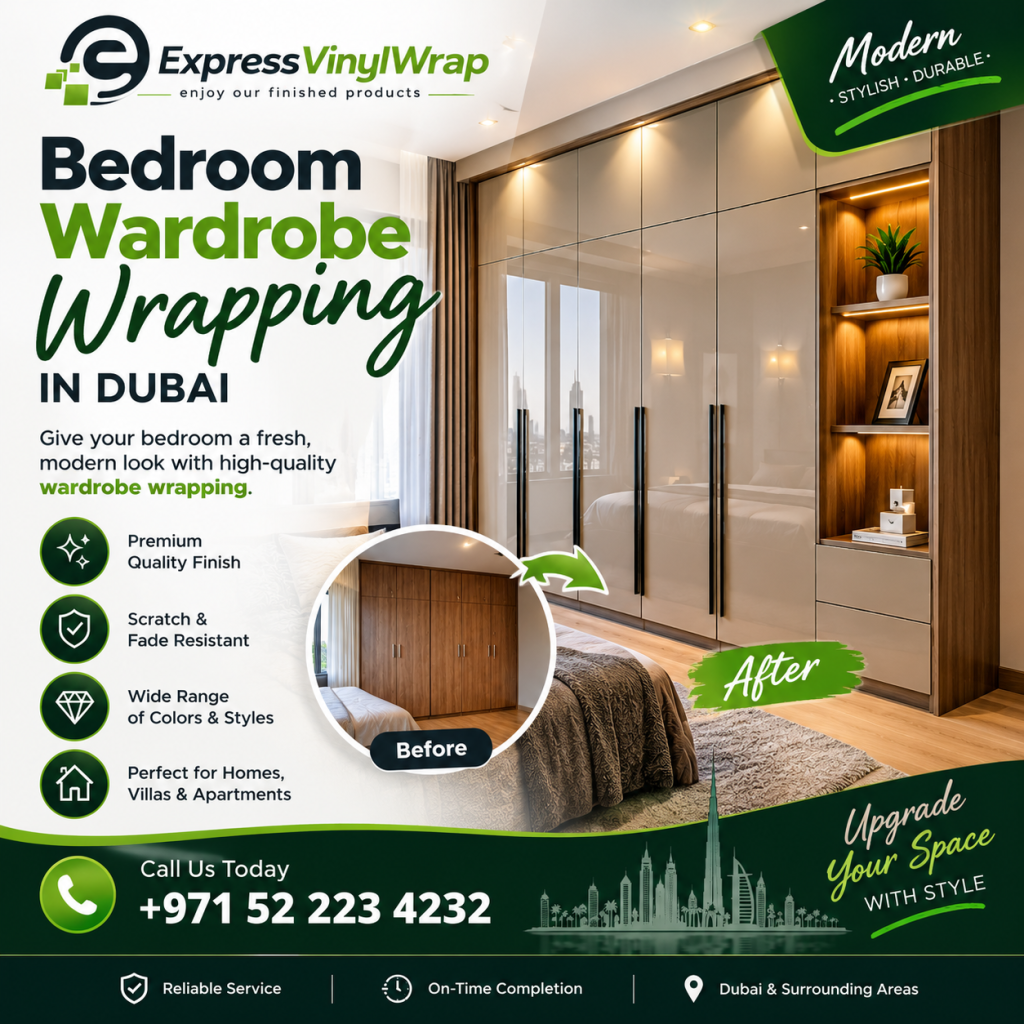 Book Your Bedroom Wardrobe Wrapping Service in Dubai Today