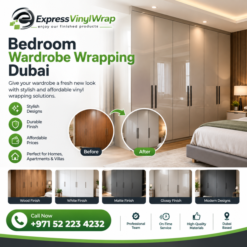 Bedroom Wardrobe Wrapping Dubai – Give Wardrobe a New Look